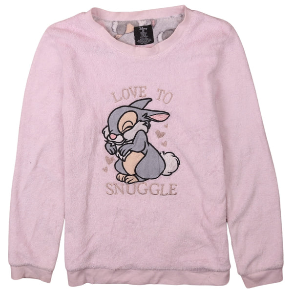 Disney Vintage 90s Bambi Pink Crew Neck Sweatshirt XS Women's