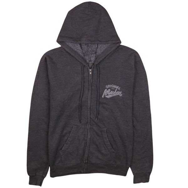 Vintage Disney 90's Mickey Mouse Grey Hoodie, Small Size, Zip Up