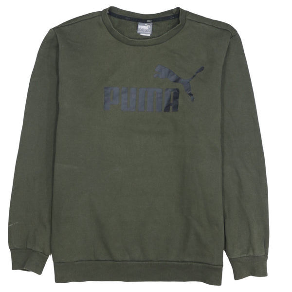 Puma 90's Spellout Crew Neck Sweatshirt Large Green