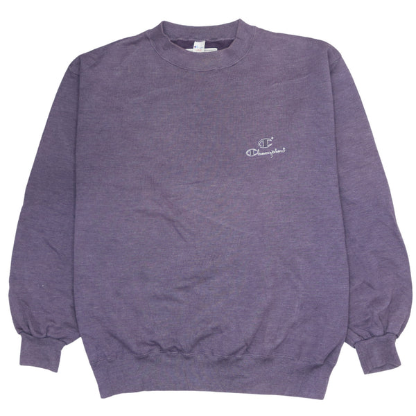 Champion 90's Heavyweight Crew Neck Sweatshirt Large Purple