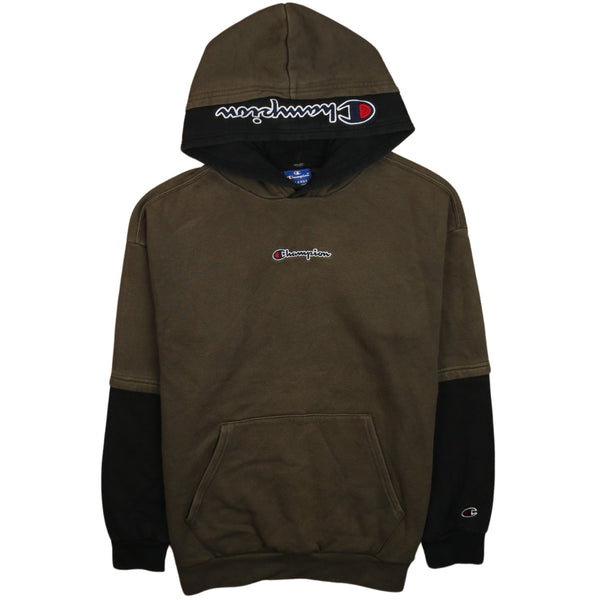 Champion 1990's Green Drawstring Pullover Hoodie Women's XLarge