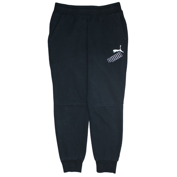 Puma 90's Rib Cuff Casual Joggers / Sweatpants Medium Black