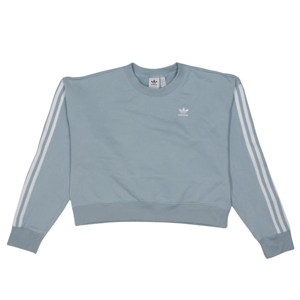 Adidas 90's Striped Sleeve Crew Neck Sweatshirt Large  Blue
