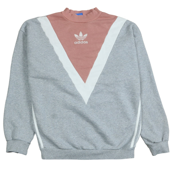 Adidas Vintage 90's Heavyweight Grey Crew Neck Sweatshirt Small
