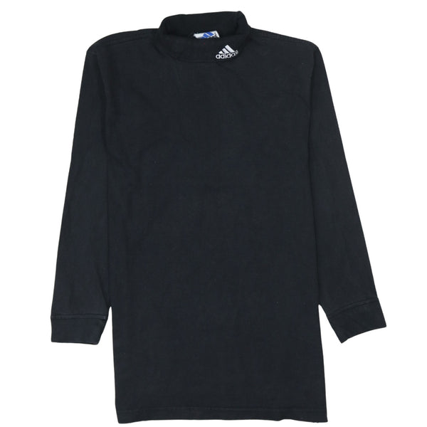 Adidas 90's Lightweight Turtle Neck Jumper / Sweater Small Black