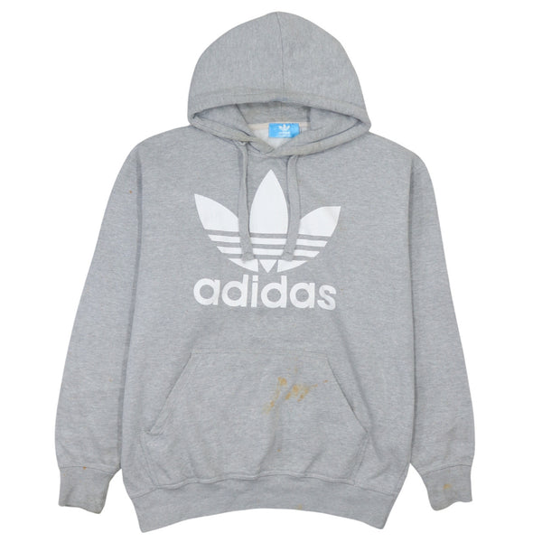Adidas Vintage 90's Grey Spellout Pullover Hoodie Men's Small