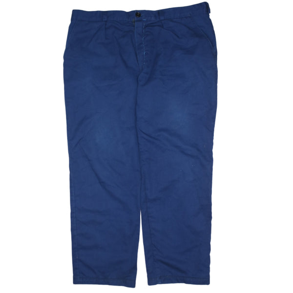 Dickies 90's Drawstring Pockets Straight Leg Baggy Trousers / Pants 38 Navy Blue