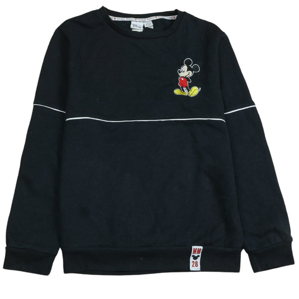 Vintage Disney 90's Mickey Mouse Crew Neck Sweatshirt XS Black Retro