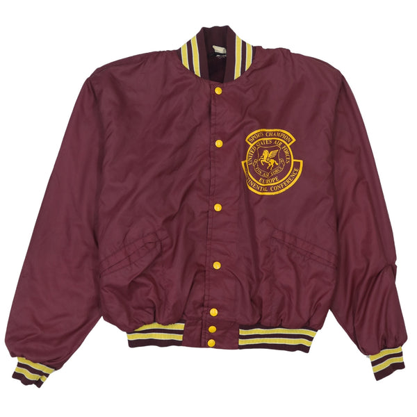 Retro 90's Lightweight Button Up Windbreaker XXLarge  Red