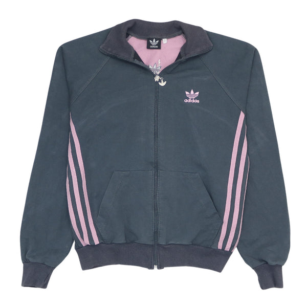 Adidas 90's Heavyweight Full Zip Up Sweatshirt Medium  Grey