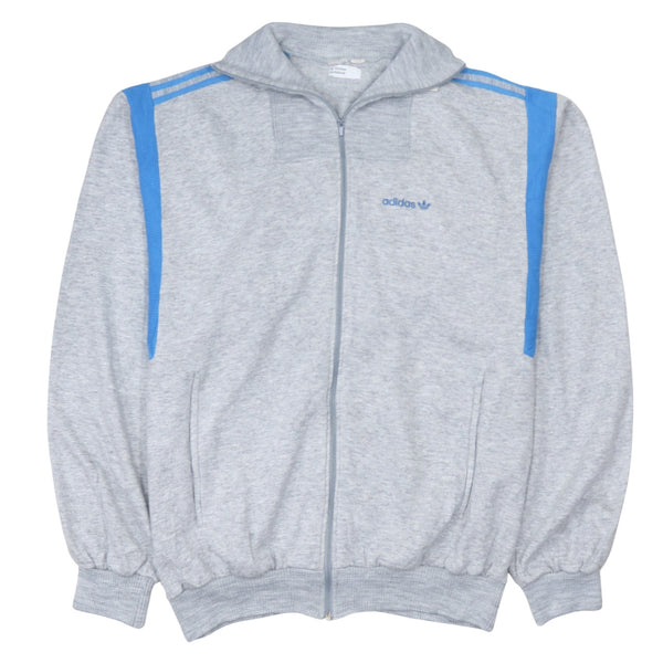Adidas 90's Lightweight Full Zip Up Sweatshirt Large  Grey