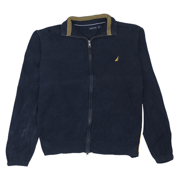 Nautica Vintage 90's Lightweight Full Zip Sweatshirt Large Navy