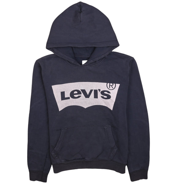 Levi's 90's Blue Spellout Pullover Hoodie Medium