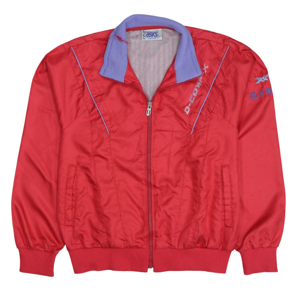Aasics 90's Red Lightweight Medium Full Zip Sweatshirt