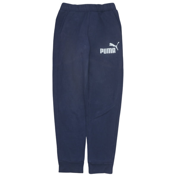 Puma Men's Small 90s Navy Blue Casual Cotton Joggers Sweatpants