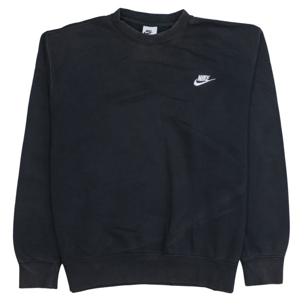 Nike 90's Swoosh Crew Neck Sweatshirt Medium Black