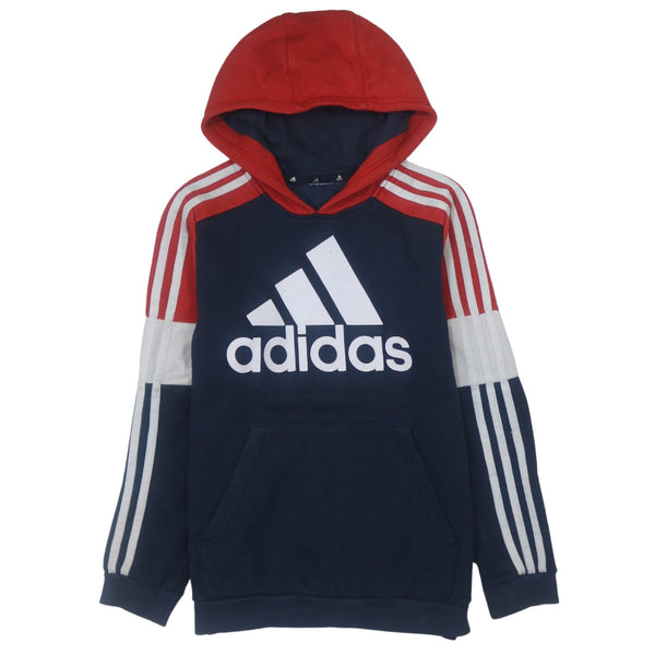 Adidas Vintage Men's Pullover Hoodie XSmall Navy RED Spellout Cotton