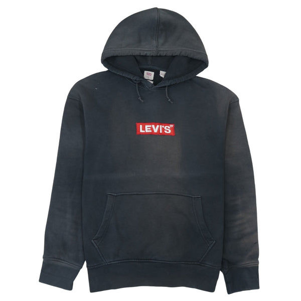Levi's 90's Drawstring Pockets Pullover Hoodie Medium Black