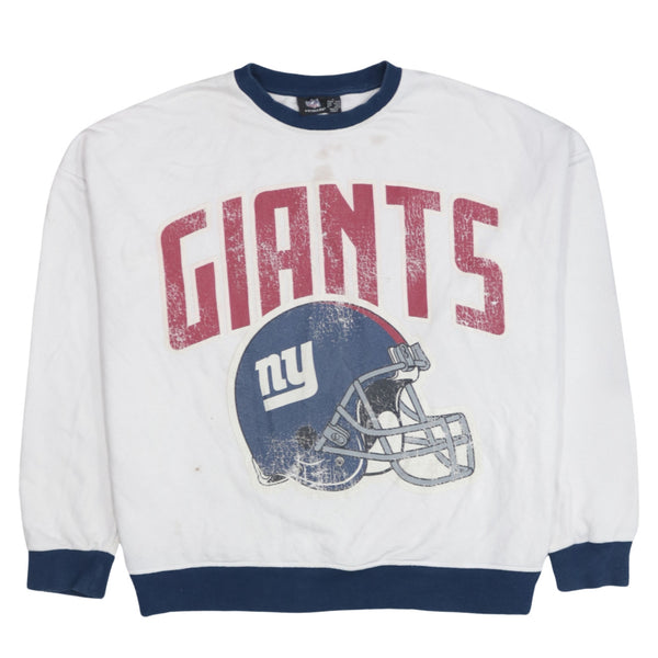 NFL 90's Giants Crew Neck Sweatshirt Large Beige Cream