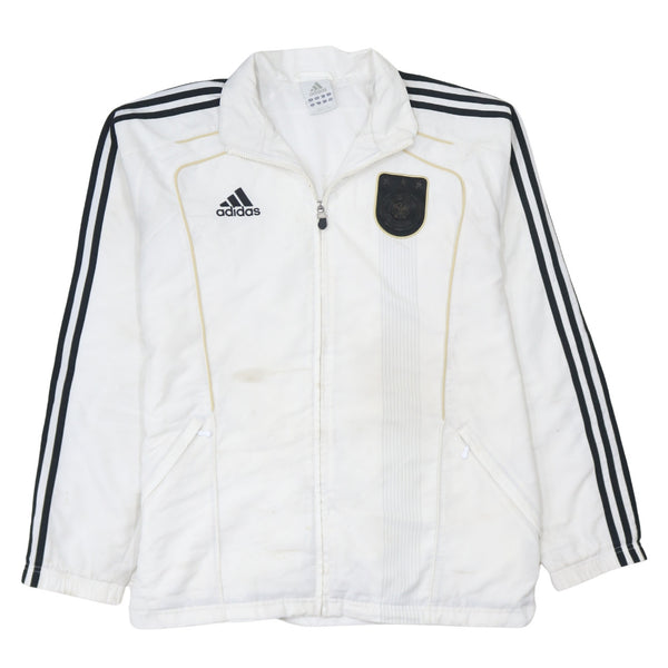Adidas 90's Striped Sleeve Full Zip Up Windbreaker Medium  White