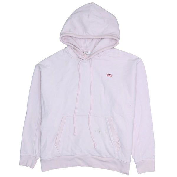 Levi's 90's Drawstring Pockets Pullover Hoodie Small Pink