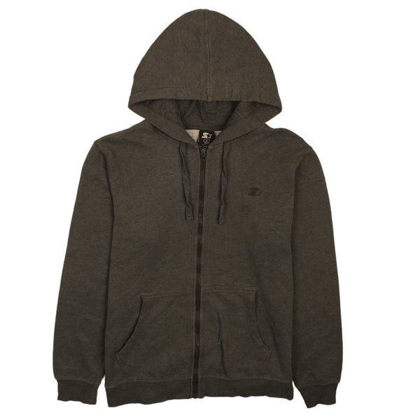 Vintage Starter 90s Grey Workwear Zip Hoodie Men's Small Retro Style