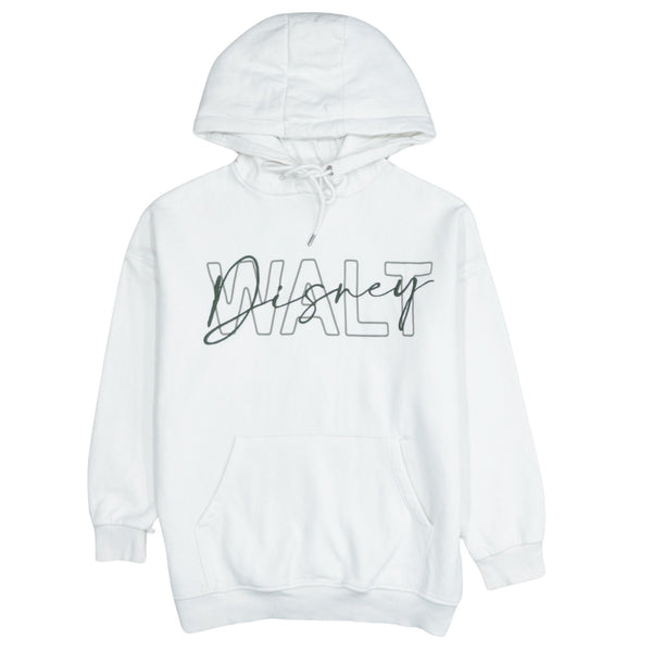 Disney 90s Vintage White Hoodie XSmall Walt Disney Pullover Top