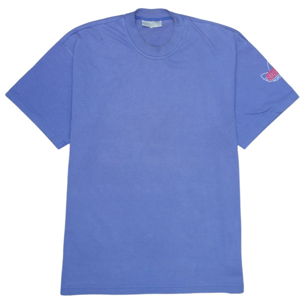 Adidas 90's Short Sleeves Crew Neck T Shirt Medium Blue