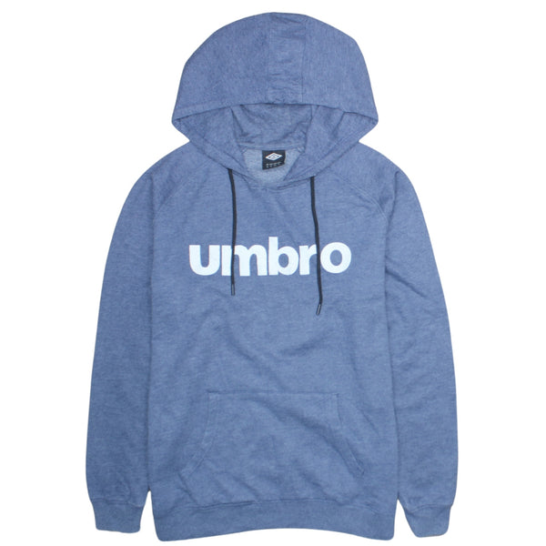 Vintage Umbro 90's Spellout Pullover Hoodie XL Blue