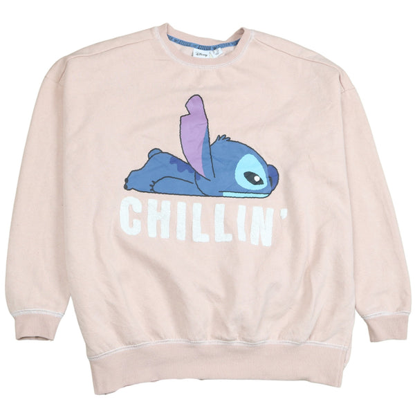 Disney 90's Lilo & Stitch Pink Sweatshirt Vintage Women's Small