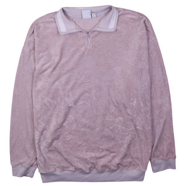 Adidas Vintage 90's Women's Medium Pink Quarter-Zip Sweatshirt