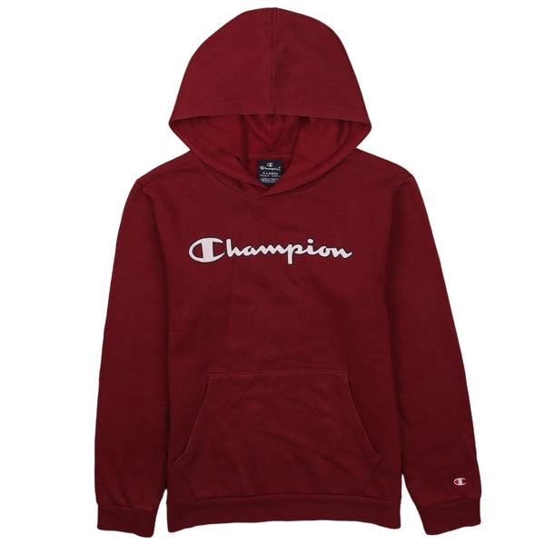 Champion 90's Red Spellout Vintage Pullover Hoodie Women's XL