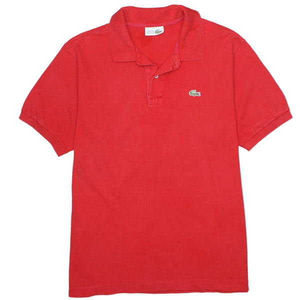 Lacoste Red 90's Vintage Polo Shirt XLarge Short Sleeve Cotton