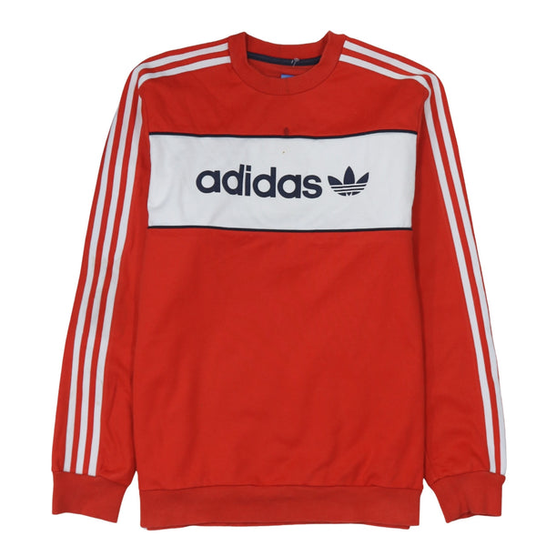 Adidas 90's Spellout Crew Neck Sweatshirt Large Red