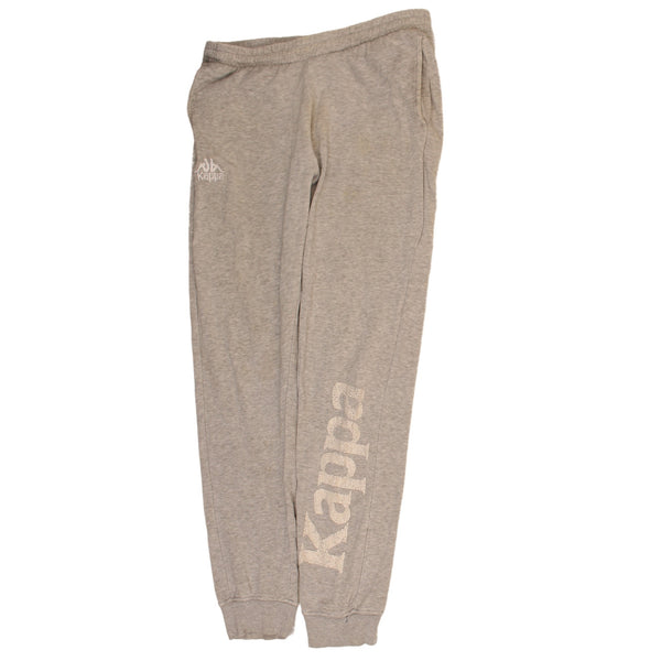 Kappa 90's Elasticated Waistband Drawstrings Joggers / Sweatpants Medium Grey