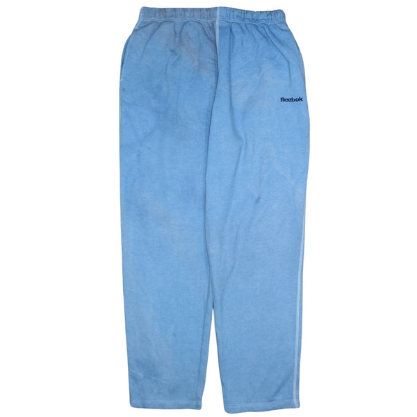 Reebok 90's Elasticated Waistband Drawstrings Straight Leg Baggy Trousers / Pants 32 Blue