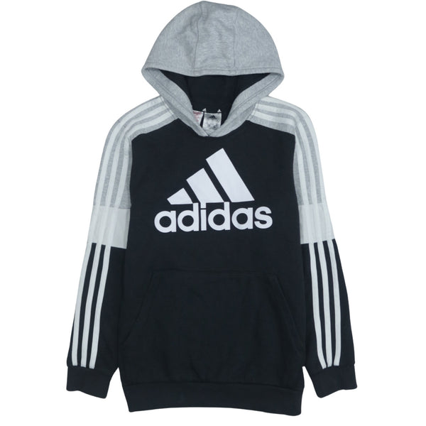 Adidas 90's Spellout Pullover Hoodie Large Black Retro Vintage