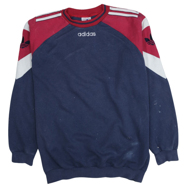 Adidas 90's Lightweight Crew Neck Sweatshirt Small Navy Blue
