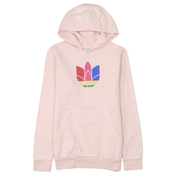 Adidas 90's Spellout Pullover Hoodie Large Pink