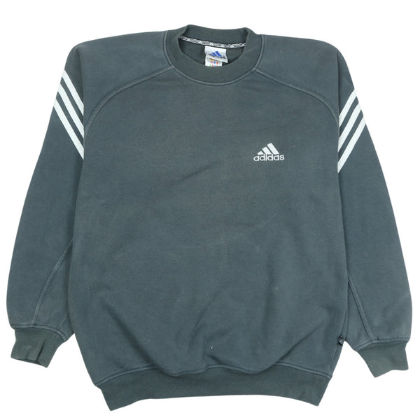 Adidas 90's Heavyweight Crew Neck Sweatshirt Small Grey