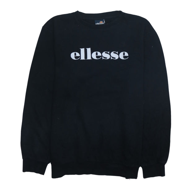 Ellesse 90's Vintage Spellout Crew Neck Sweatshirt Men's Large Black