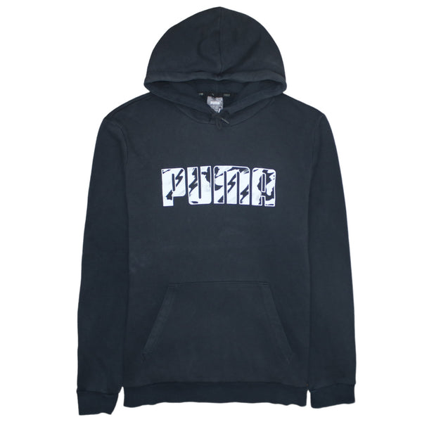 Puma 90's Spellout Pullover Hoodie Large Black