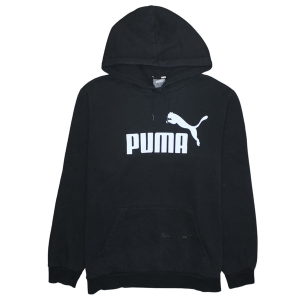 Puma 90's Spellout Pullover Hoodie Large Black