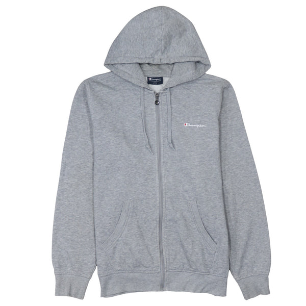 Champion 90's Lightweight Full Zip Up Hoodie Large Grey
