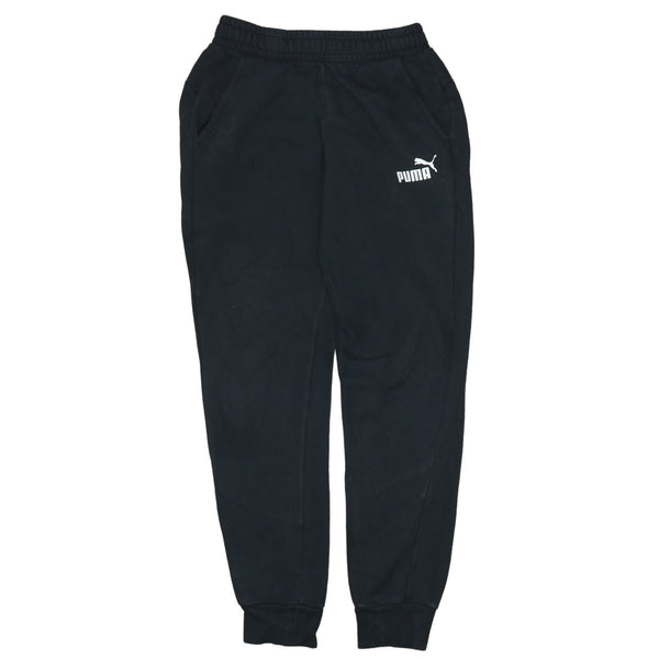 Puma 90's Black Cotton Casual Joggers Sweatpants Sz Small Vintage Look