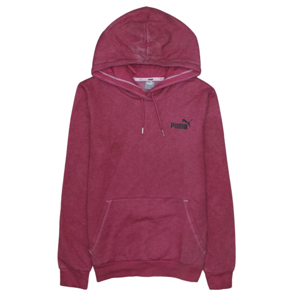 Puma 90's Drawstring Pockets Pullover Hoodie XSmall Red