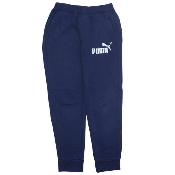 Puma Men's Small Navy Blue 90s Vintage Joggers Sweatpants Tracksuit