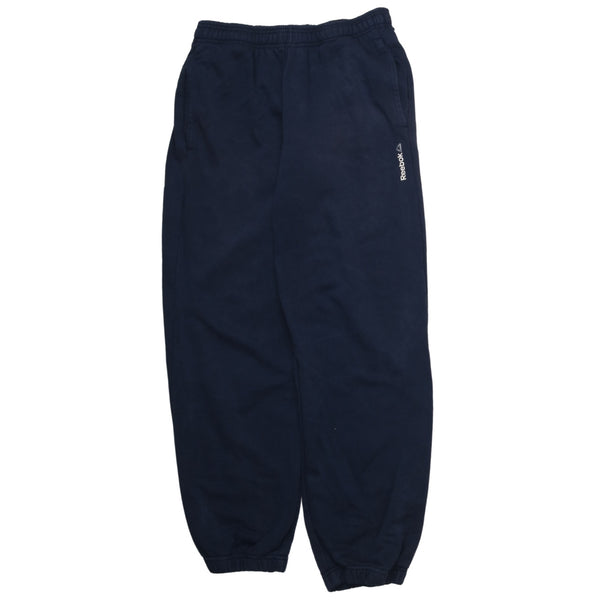 Reebok 90's Elasticated Waistband Drawstrings Joggers / Sweatpants Medium Navy Blue