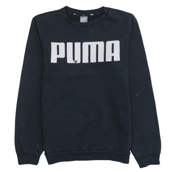 Puma 90's Spellout Crew Neck Sweatshirt XLarge Black