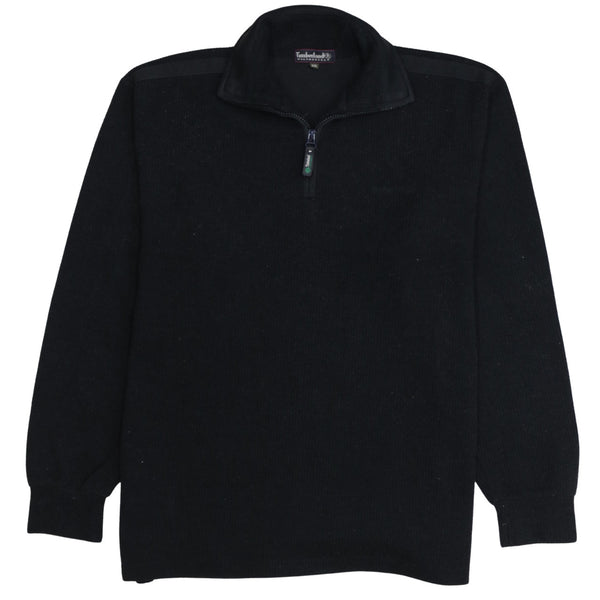 Timberland 90's Lightweight Quarter Zip Sweatshirt XXLarge (2XL) Black